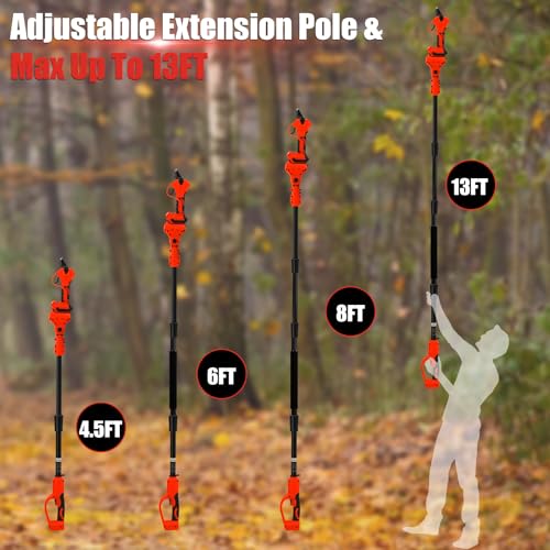 Pruning Shears with Pole for Milwaukee 18V Battery, No Battery