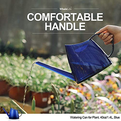 Small Indoor Plant Watering Can Long Spout 1.4L Blue - color: Blue