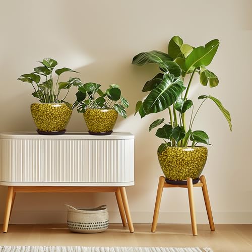 6 Inch Ceramic Plant Pot, Yellow Leopard - color: Yellow Leopard, size: 6 Inch