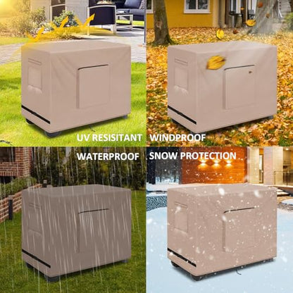 Kovshuiwe Outdoor Dining Cart Cover - Compatible with 40 inch Utility Cart - color: Khaki, size: 48"L x 30"W x 34"H