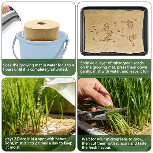 10" X 236"Microgreen Grow Mat, Hydroponic Grow Pads - color: 10" X 236"