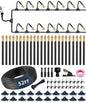 52FT 5/16" Misting Irrigation System for Garden with 20 Adjustable Nozzles - size: Mist 52 FT+20 Nozzles