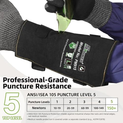 Schwer 9in ANSI A9 Cut & Level 5 Puncture Resistant Arm Sleeves, PM915