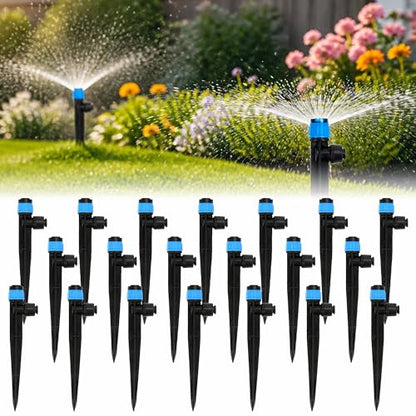 Vatony 20PCS Plant Self Watering Insert Spikes Device, Automatic Water Control System with Adjustable Drip Irrigation, Plastic, Special Feature: Automatic Watering (Blue) - color: Blue