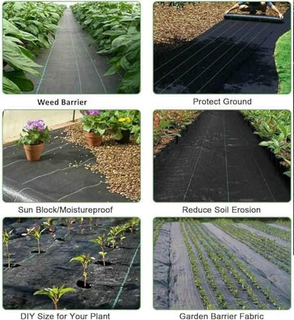4FTX100FT Weed Barrier Landscape Fabric Heavy Duty Garden Fabric - size: 4X100 FT