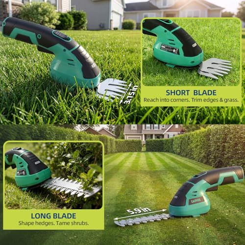 7.2V Cordless Grass Shear & Hedge Trimmer Handheld Lawn Garden Cutter