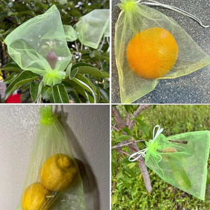 30 Pcs 5.9''×7.8'' Drawstring Fruit Netting Bags, Reusable Garden Netting Bags, Medium Fruit Protection Bags, Fruit Cover Mesh Bag for Fruit Trees Vegetable Floral - size: 5.9''×7.8''