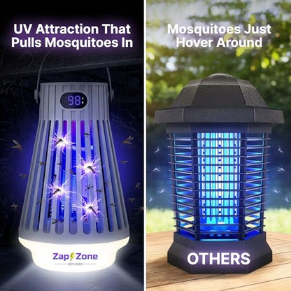 Zap Zone Defender Bug Zapper Outdoor Indoor Rechargeable Mosquito Zapper