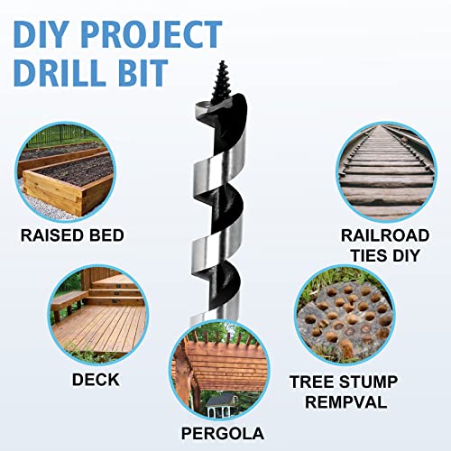 16 x 300mm (Approx. 5/8 x 12 Inch) Wood Auger Drill Bit - 1pcs - size: 16x300mm (Approx. 5/8 x 12")