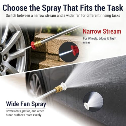 Quick Connect Washer Wand with 2 Nozzles