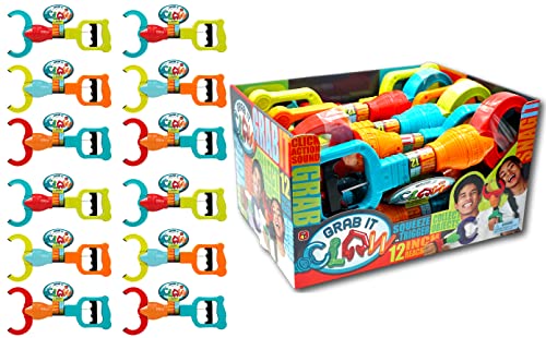 JA-RU Grab It Claw Grabber Toy (12 Pack) – 12 Inch Robot Claw Grabber Pickup Tool for Kids, Hand Eye Coordination Toys, Robot Party Favors, Birthday Gifts & Classroom Prizes. 5617-12s - size: 12 Pack