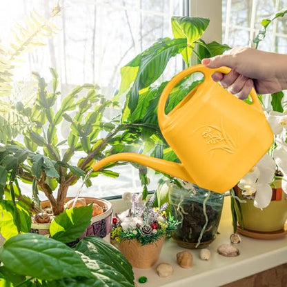 Watering Can - for Home Plant Garden - 1 Gallon - Orange - color: Orange