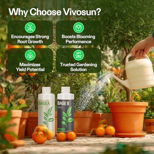 VIVOSUN Liquid Nutrients Base A & B Bundle, Set of 8oz - size: 8 Ounce