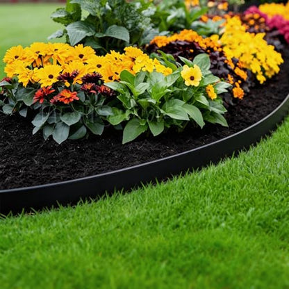 Landscape Edging Border 80FT, 4IN Tall Plastic Garden Edging - color: Black, size: 4IN x 80FT