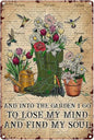 I Go To Lose My Mind And Find My Soul Metal Poster Tin Sign Garden Decor Funny Garden Signs For Outside Yard 8x12 Inch