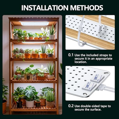 8-Pack Grow Light Panel for Indoor Plants, Full Spectrum with Timer - color: Panel Grow Lights 12W(Pack 8)
