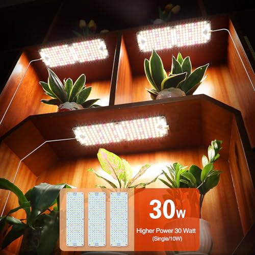 3-Pack Panel Grow Lights for Seed Starting,Veg, Bonsai,Seedling - size: Panel Grow Light(3Pack)
