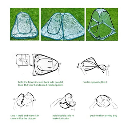 Mini Pop Up Greenhouse; 27"x27"x31"; Indoor/Outdoor; PVC/Steel; Zipper Closure; Green