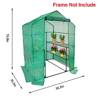 Walk in Greenhouse Replacement Cover for Plant-56"x56"x76" Clear PE