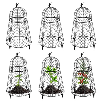 6 Pack Garden Cloches for Plants, 13" D x 20" H - size: 6 Sets(13"D x 20"H)