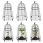 6 Pack Garden Cloches for Plants, 13" D x 20" H - size: 6 Sets(13"D x 20"H)