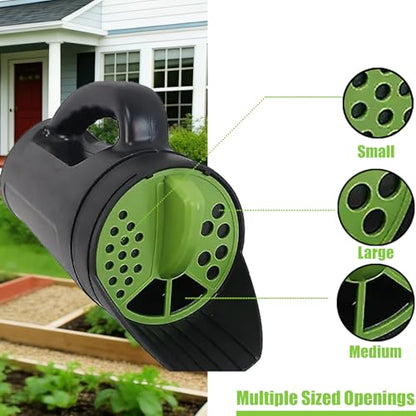 Handheld Spreader 80 Oz Large Capacity, Multi-Use Lawn Spreader with Adjustable Openings, Hand Spreader Shaker for Grass Seed, Fertilizer, Ice Melt & Snow Salt, Ideal for Garden, Yard & Lawn Care