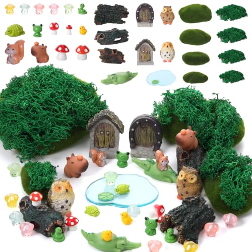 42 Pcs Mini Fairy Garden House Landscape Accessories Kit