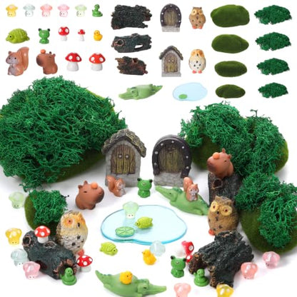 42 Pcs Mini Fairy Garden House Landscape Accessories Kit