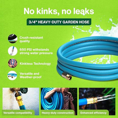 Aeromixer THE HOSE 3/4 Inch Garden Hose 15 Ft Heavy Duty Water Hoses - size: 3/4" x 15', style: 1 Pack