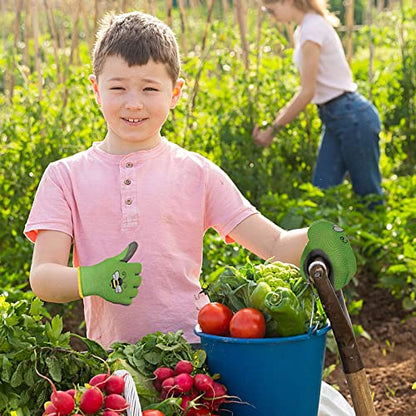 6 Pairs Kids Gardening Gloves Yard Work Gloves (Large (Age 9-11))