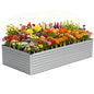 Vengarus 8x4x2ft Galvanized Raised Garden Bed,Metal Raised Beds Kit Silver - color: Silver, size: 8x4x2 ft