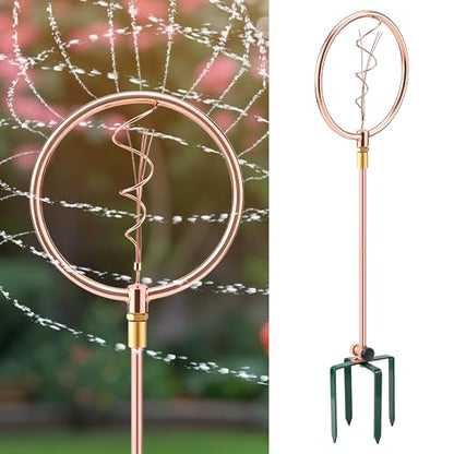 34" Ornamental Sprinkler, 360° Rotating, Wave Spiral - style: Wave Spiral