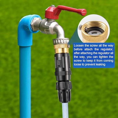 2 PC 15PSI Drip Irrigation Faucet Adapter Kit 1/2" Tubing to 3/4" Faucet