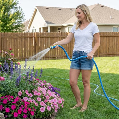 Garden Hose 75ft x 5/8", Heavy Duty Water Hose, Kink Resistant - color: Blue, size: 75FT