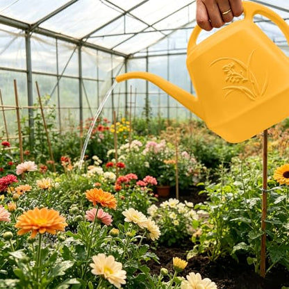 Hand Plant Watering Can - Orange- 1/2 Gallon - color: Orange
