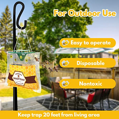 Outdoor Disposable Yellow Jacket & Wasp Traps 8 Pack - size: 8 Pack