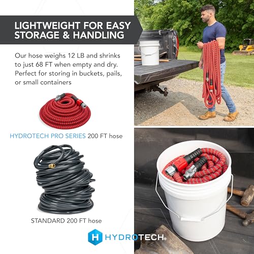 HydroTech Pro Series 200 ft Max Flow Garden Hose, 3/4 in Diameter - size: 200 Feet