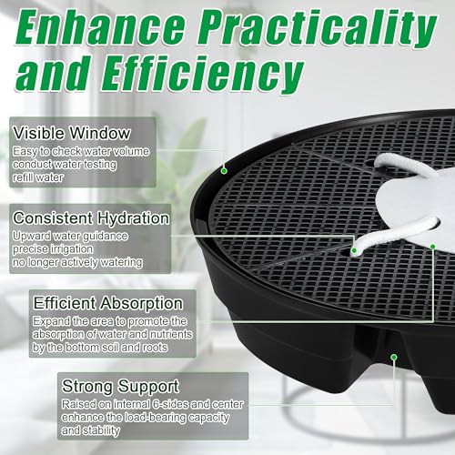 Self-Watering Fabric Pot Base for Indoor Plants, Auto Watering Saucers