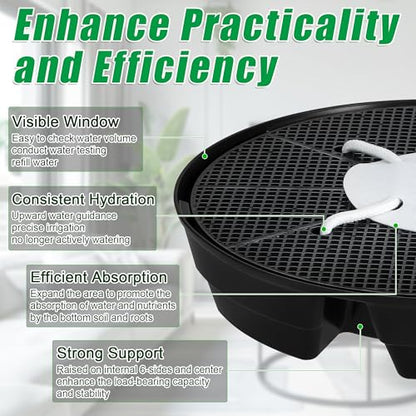 Self-Watering Fabric Pot Base for Indoor Plants, Auto Watering Saucers
