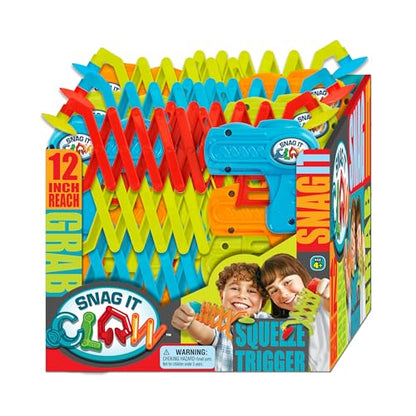 JA-RU Kids Grabber Claw (1 Pack) 12 Inch Long Plastic Reacher Machine. Robot Hand Toy. Trash Pickup Extender Tool. Interactive Learning Hand Eye Coordination Toys. 5614-1A