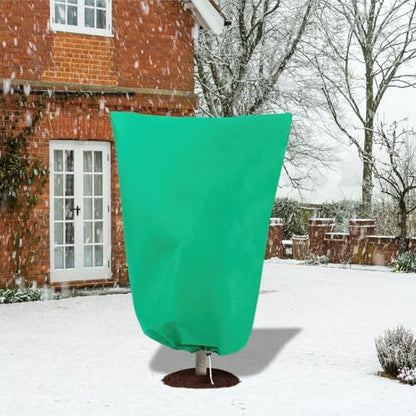 8 Pack Plant Covers Freeze Protection, 31.5"x47.2" with Zipper Drawstring - color: Green