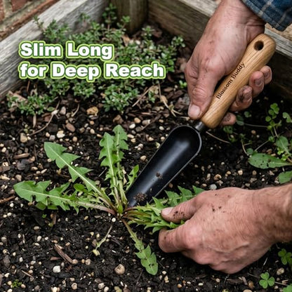 Snake Tongue Trowel, Garden Shovel for Root Weeding & Bulb Transplanter - size: 32.5CM Snake Tongue Trowel