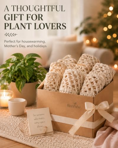 6 Pack Macrame Hanging Wall Planters,Cotton Baskets, 3 Sizes for Pots