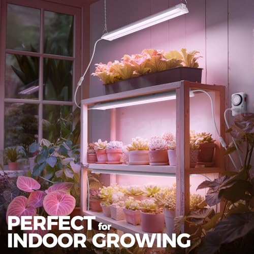 Barrina TX36 2FT LED Grow Light, 144W(4 x 36W, 800W Equivalent), Timer - color: Purple, size: 2FT-36W-4P