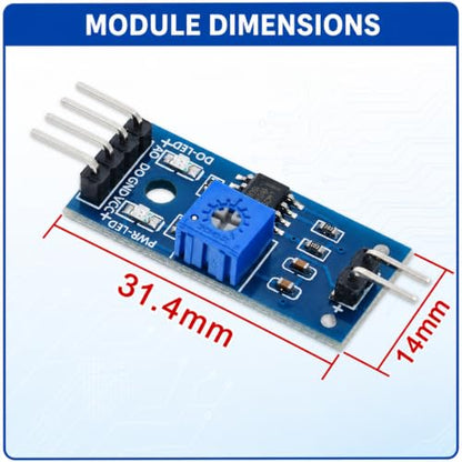 10-Pack Soil Moisture Sensor Module, LM393, Analog Digital
