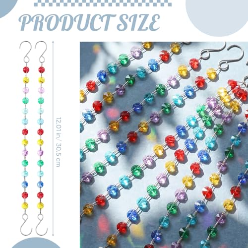 Landical 9 Pack 12 Inch Suncatcher Hanging Chain for Plants, Multicolor - color: Multi Color