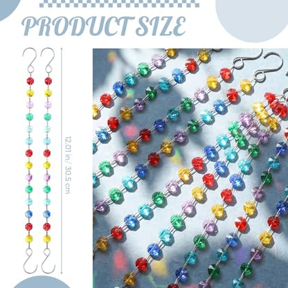 Landical 9 Pack 12 Inch Suncatcher Hanging Chain for Plants, Multicolor - color: Multi Color