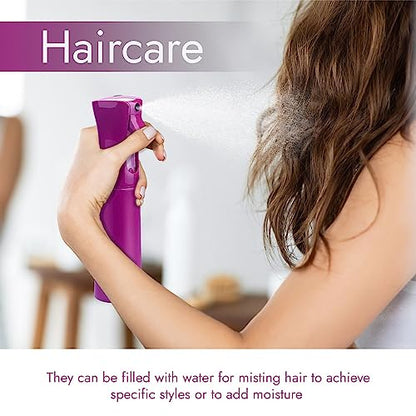 VIGOR PATH Continuous Mist Purple Spray Bottle 300ml Fine Mist for Hair - color: Light Purple - 10oz