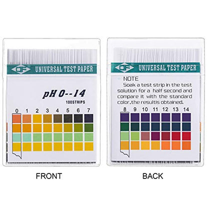 Hicarer 400 Strips Plastic pH Test Strips, Universal pH 0-14