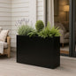 Kozyard 30”Lx12”Wx24”H Metal Planter Box Indoor Outdoor - color: Black/30”l X 12”w X 24”h